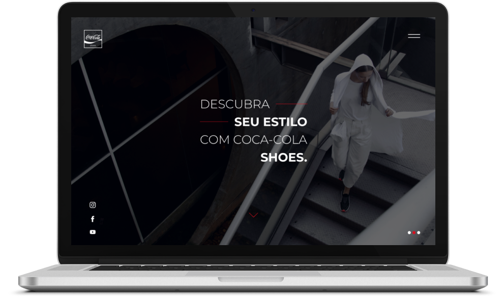 Site da linha Coca-Cola Shoes