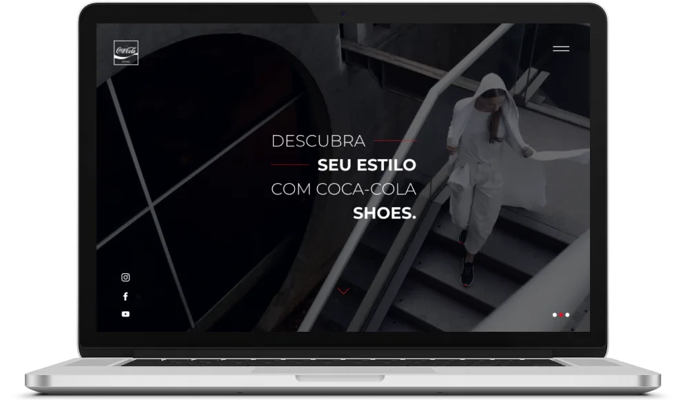 Site da linha Coca-Cola Shoes